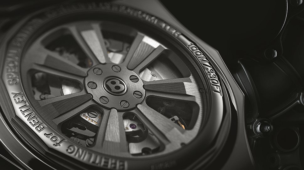 Ротор хронографов Breitling for Bentley напоминает колесо Bentley Continental GT