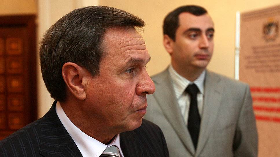 Мэр Владимир Городецкий и вице-мэр Новосибирска Александр Солодкин-младший, 2009 год. 