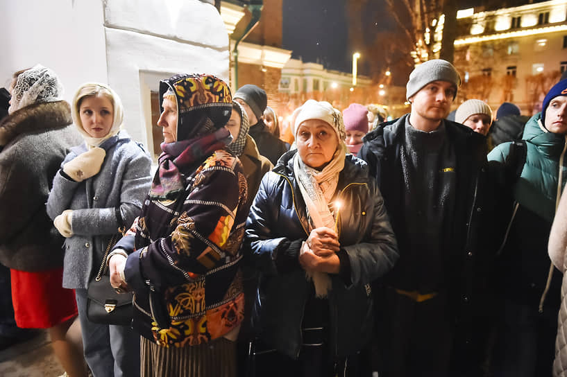 Праздничное пасхальное богослужение в храме Святого Иоанна Предтечи в Красноярске