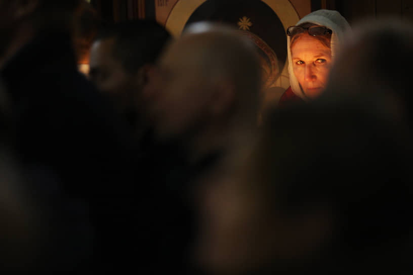 Пасхальное богослужение в Храме всех Святых в земле Русской просиявших в новосибирском Академгородке