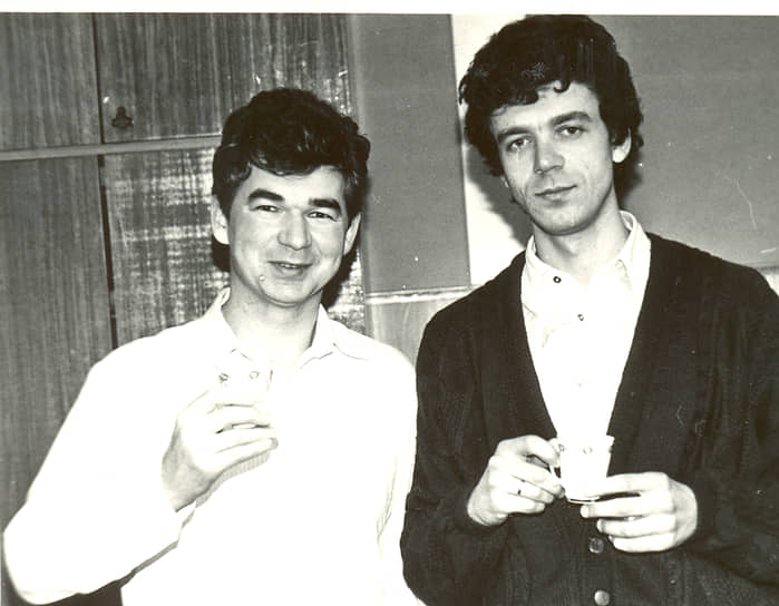 На фото: руководители первых выставочных проектов в Перми — Марат Мусин и Сергей Казук, 1990-е годы.
