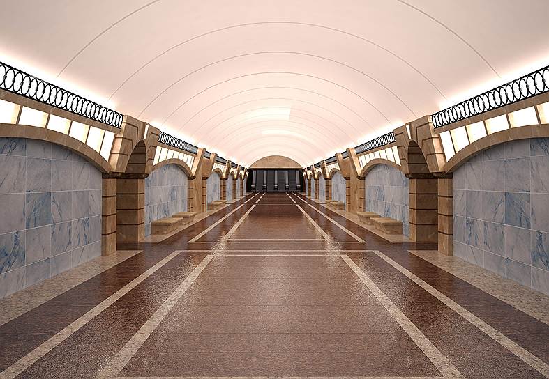 Проект подземного вестибюля станции метро «Большой проспект» («Горный институт»)