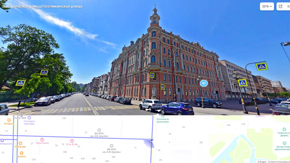 Скриншот с ресурса Яндекс-карты. Захарьевская улица, дом 41