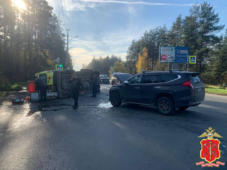 Последствия ДТП с реанимобилем во Всеволожске