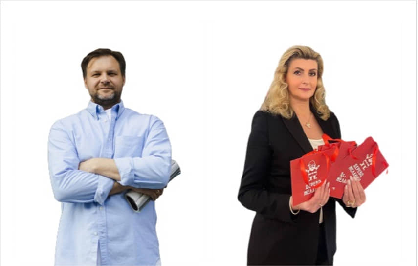 Слева на фото новый врио главы администрации Приморского района Богдан Заставный, справа — новая глава администрации Красносельского района