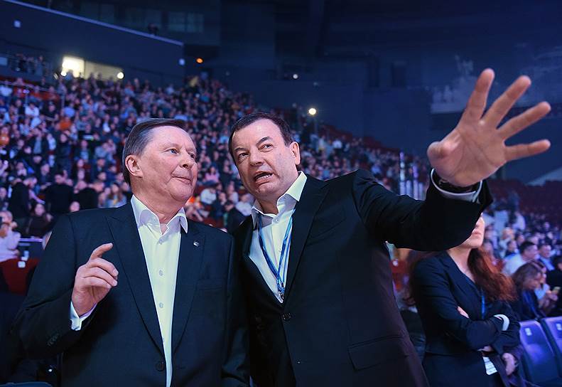 Специальный представитель президента России по вопросам природоохранной деятельности, экологии и транспорта Сергей Иванов (слева) и президент Единой лиги ВТБ Сергей Кущенко (справа)