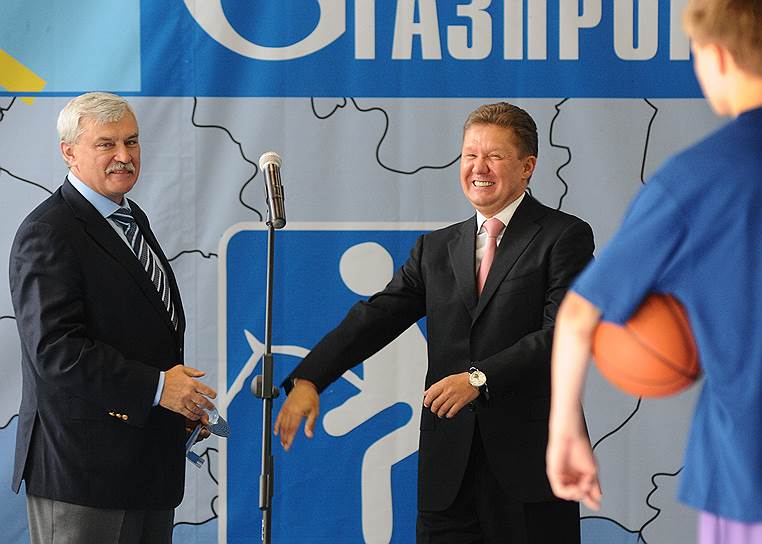 Август 2011 г. Врио губернатора Георгий Полтавченко и председатель правления компании &quot;Газпром&quot; Алексей Миллер 
