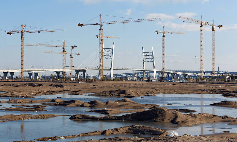 Строительство новых домов на намывных территориях Васильевского острова