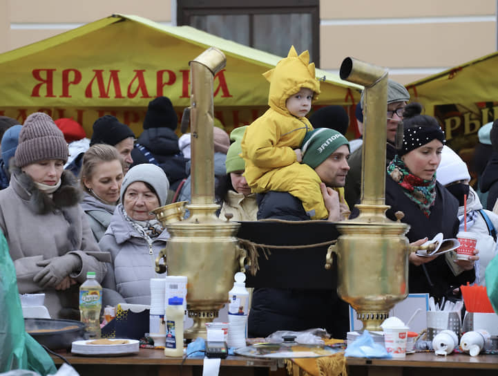 Празднование Широкой Масленицы в Петропавловской крепости