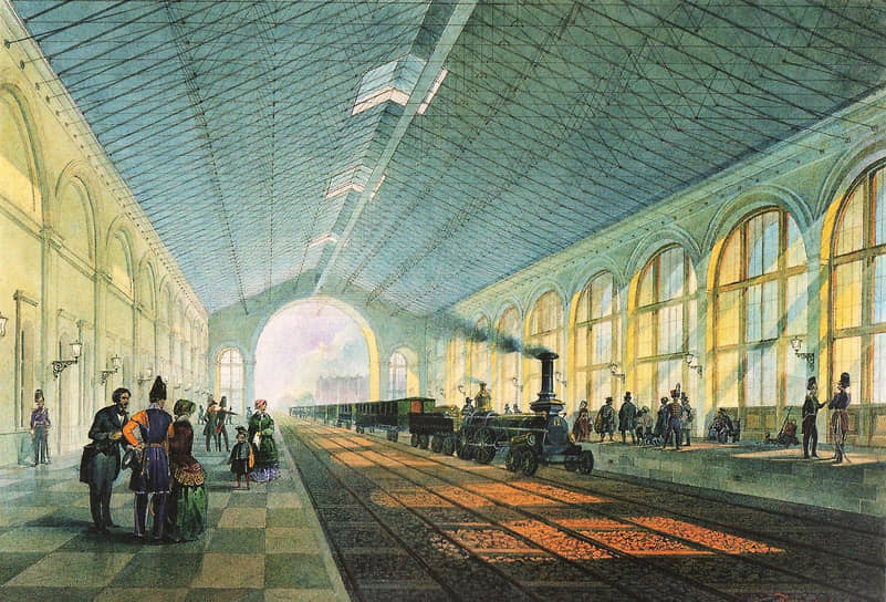 Вид Николаевского вокзала Петербургско-Московской железной дороги