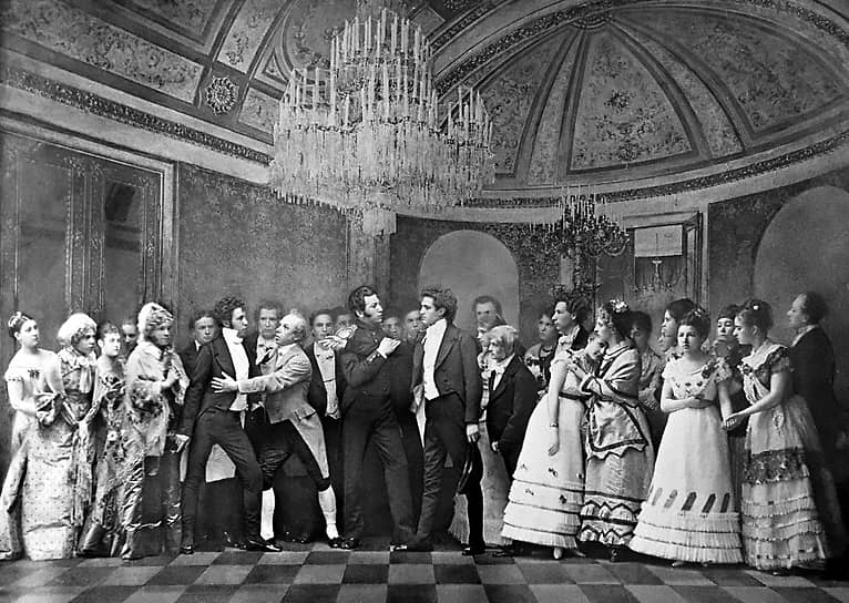 1879 год. Студенты Московской консерватории исполняют сцену из оперы Петра Ильича Чайковского «Евгений Онегин»