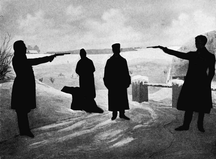 1917 год. Постановка сцены дуэли оперы «Евгений Онегин» в Берлинской опере