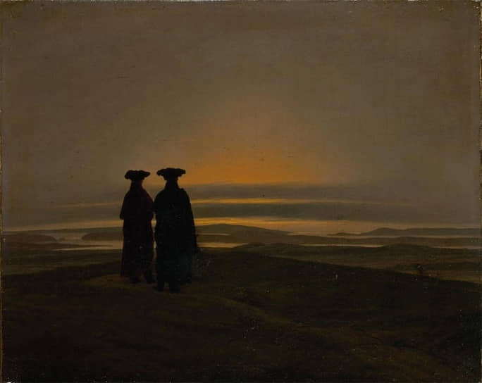 Каспар Давид Фридрих «Закат солнца (Братья)». Около 1835 года