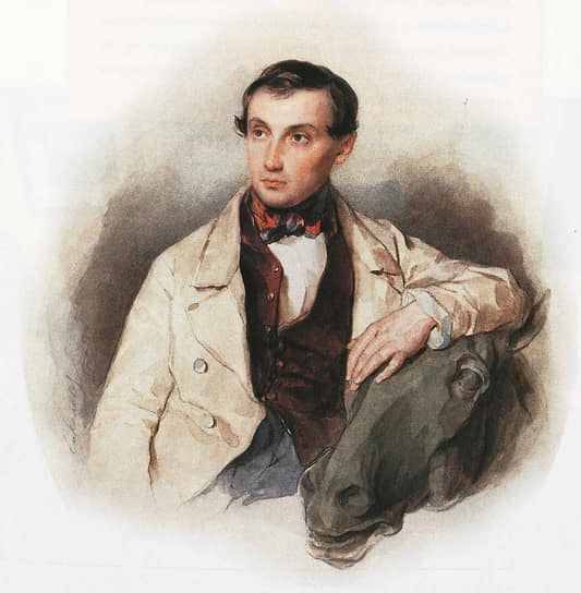 Скульптор Петр Карлович Клодт. Рисунок Петра Соколова, примерно 1830-е годы