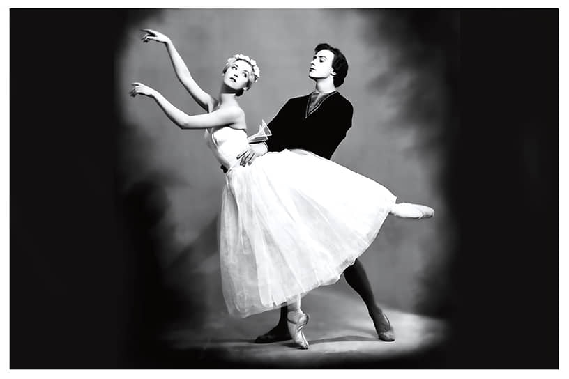 1960 год. Наталия Макарова — Жизель и Никита Долгушин — Альберт в балете «Жизель»