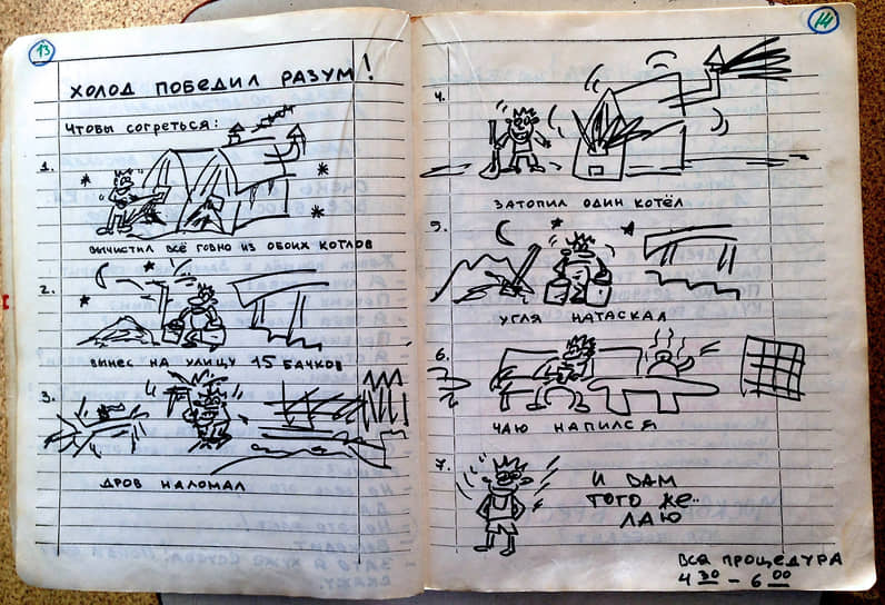 Одна из страниц котельного журнала