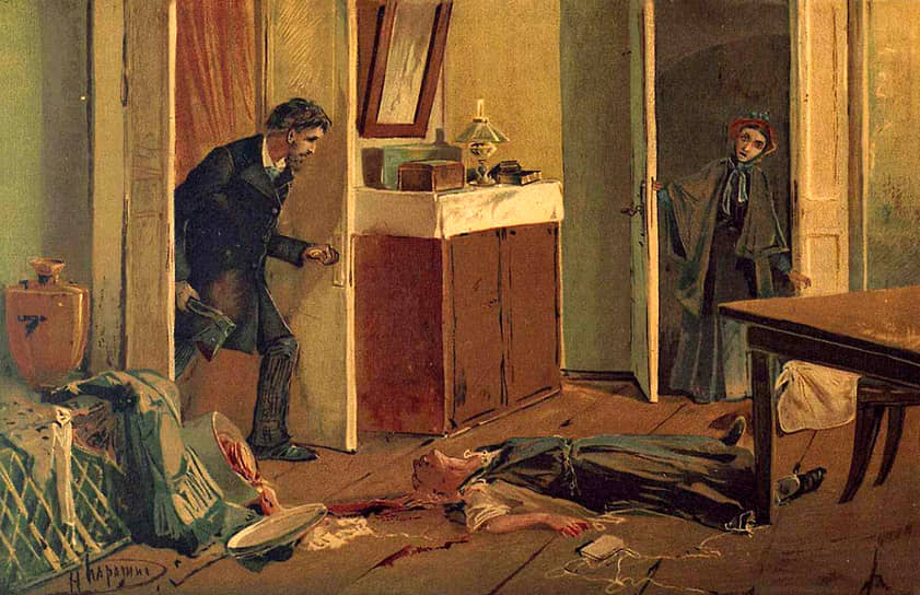 Художник Николай Каразин. Иллюстрация к роману «Преступление и наказание». 1893 год 
