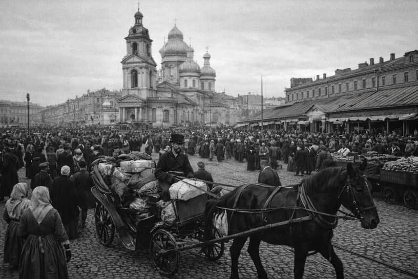 Реконструкция Сенной площади в Санкт-Петербурге 1860-х годов 
