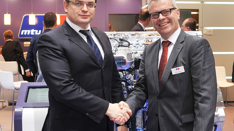 Руководитель продаж MTU Friedrichshafen Бернд Крюпер (на фото справа) обеспечил гендиректору «Ростсельмаша» Валерию Мальцеву «силовую» поддержку 
