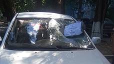 Защитнице Александровской рощи неизвестные разбили автомобиль