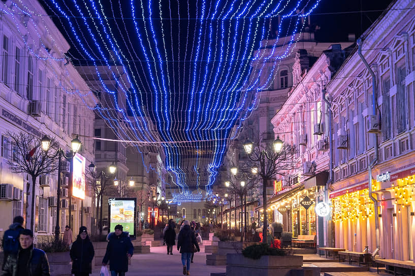 Украшение города к Новому году.