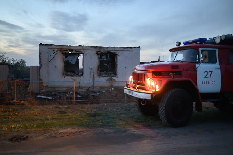  Последствие ландшафтного пожара в поселке Николаевка