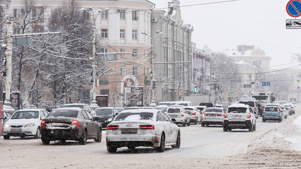 Центр Воронежа в середине декабря