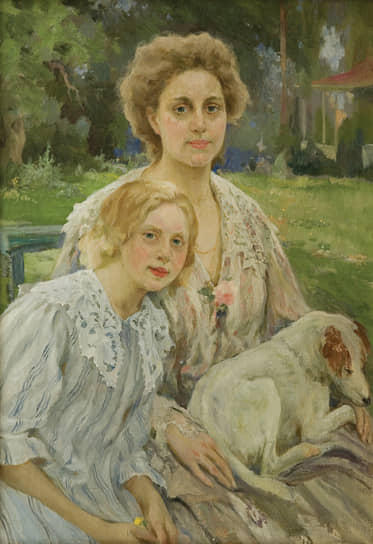 «Семейный портрет (Мария Гавриловна Епифанова с дочерью Лизой)» — интимная работа, запечатлевшая близких художнику людей