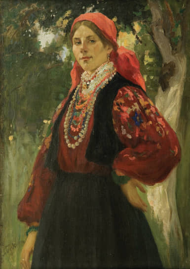 «Крестьянка в саду» (1911 год) — одна из самых известных картин Александра Бучкури. 
Женщина на фоне летнего сада стала символом внутреннего достоинства и покоя