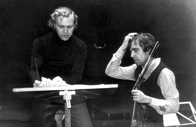 Владимир Вербицкий и Виктор Третьяков репетируют концерт Александра Глазунова