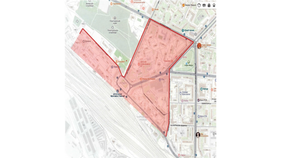 На карте обозначены территории, жители которых могут претендовать на компенсацию затрат на установку шлагбаумов