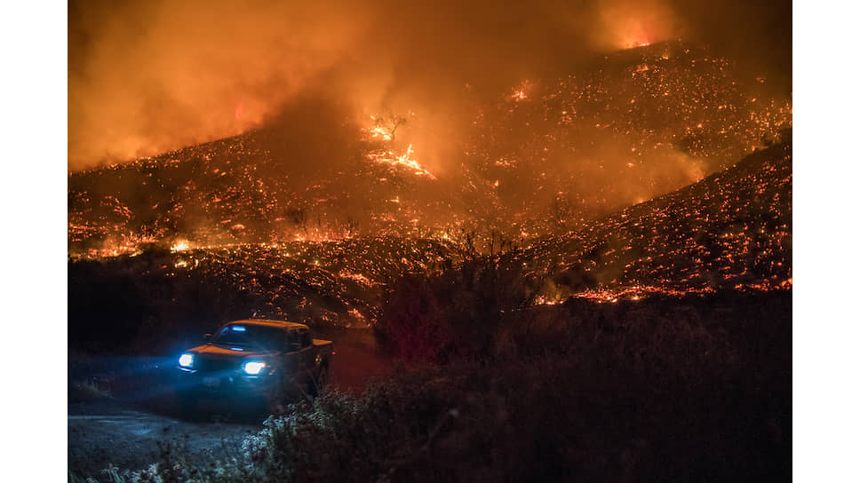 Во время пожаров в Калифорнии 
