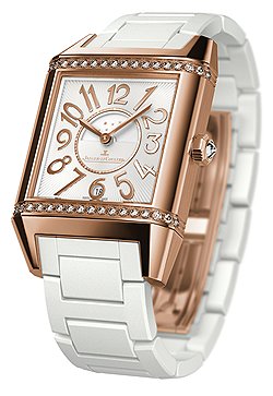 Reverso Squadra Lady Duetto — фирменный переворачивающийся корпус из розового золота, два часовых циферблата и несколько сменных ремешков
