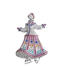Faberge, Les Saisons Russes, брошь Lara Patineuse sur la Neva  