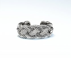 David Yurman, 2012: браслет Woven Cable Cuff Pave Diamonds