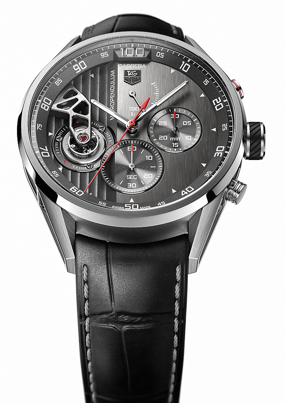 TAG Heuer, Carrera MikroPendulum, 2013: еще одна инновация, разработанная инженером Ги Семоном, директором технического бюро марки