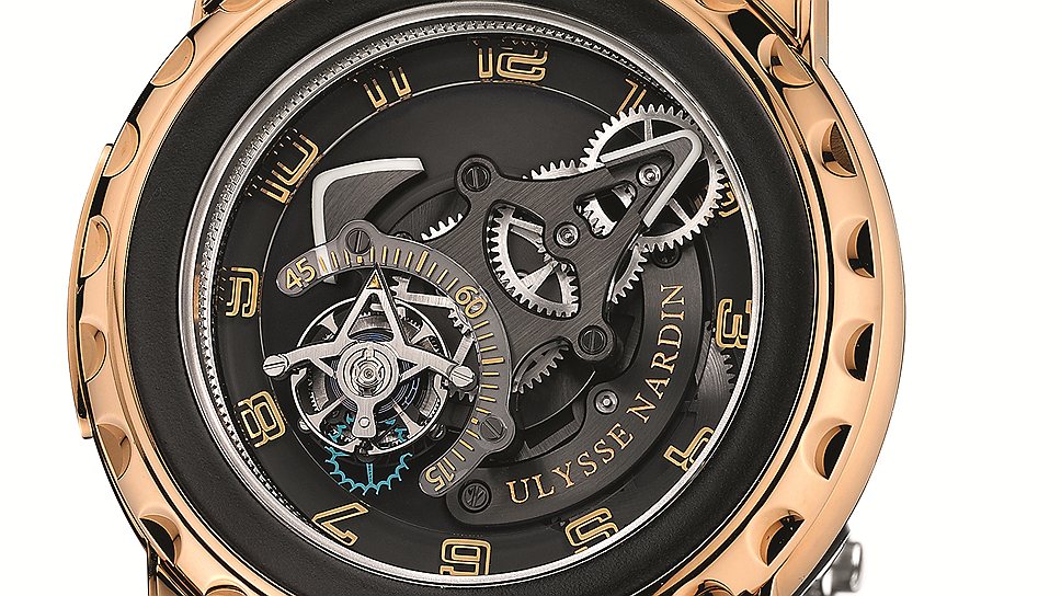 Ulysse Nardin, Freak Phantom, 2013: очередная вариация легендарной модели, выпущенной в 2001 году. Корпус из розового золота диаметром 45 мм, калибр UN-208 с 8-дневным парящим карусельным турбийоном и запасом хода на восемь дней. Лимитированная серия 99 экземпляров