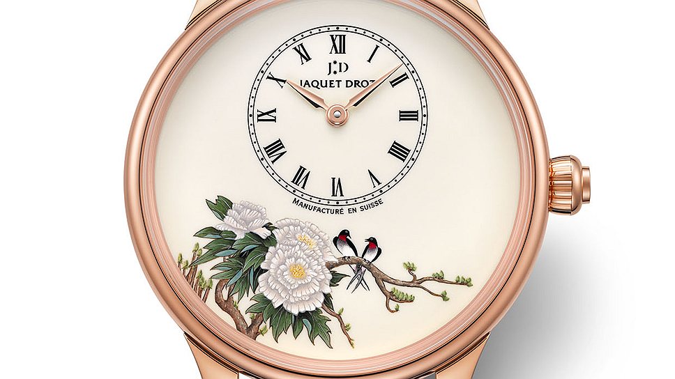 Jaquet Droz, Petite Heure Minute 35 mm Flowers 