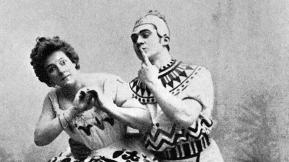Мария Петипа и Сергей Легат в балете &quot;Дочь фараона&quot;, Мариус Петипа, версия 1890 года 
