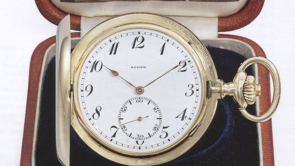 Zenith, карманные часы с гравировкой на музыкальную тему, 1929