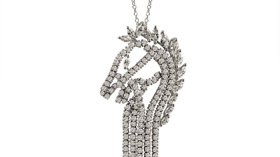 Damiani, подвеска Equus, золото, бриллианты, Damiani 