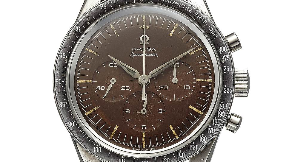 Omega, Speedmaster with Tropical Dial, аукцион Antiquorum 30 сентября 2014, проданы за $28,75 тыс.