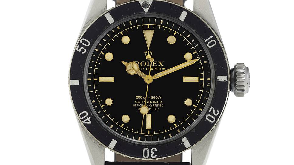 Rolex, Submariner Ref. 6538 (1956 год), аукцион Christie's 11 июня 2014, проданы за $173 тыс.