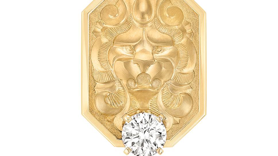 Кольцо Vendome Lion, бриллиант, золото 
