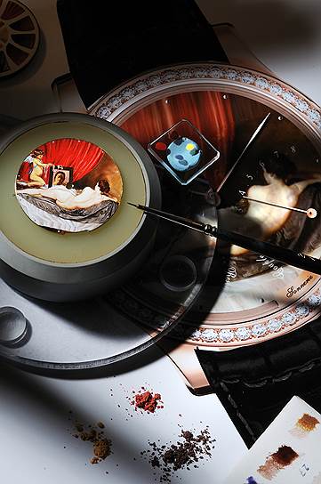 Эмалевая миниатюра на циферблате часов Jaeger-LeCoultre