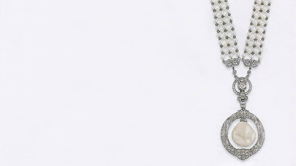 Барочная жемчу- жина в подвеске, неизвестныи&amp;#774; французскии&amp;#774; ювелир, начало XX века