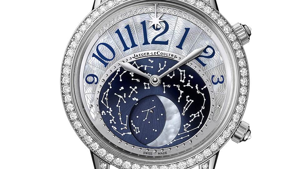 Jaeger-LeCoultre, часы Rendez-Vous Moon, белое золото, бриллианты 

