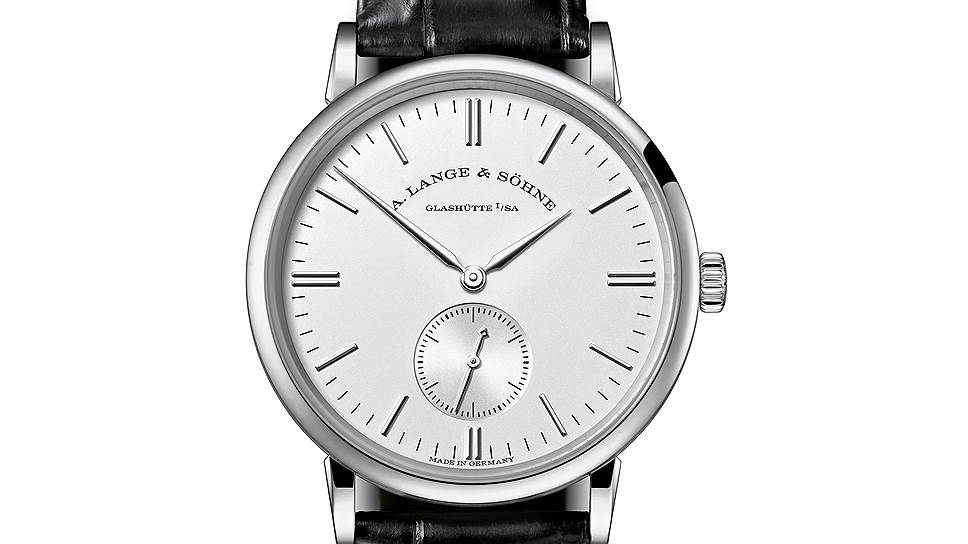 A. Lange &amp; Sohne, часы Saxonia, белое золото 
