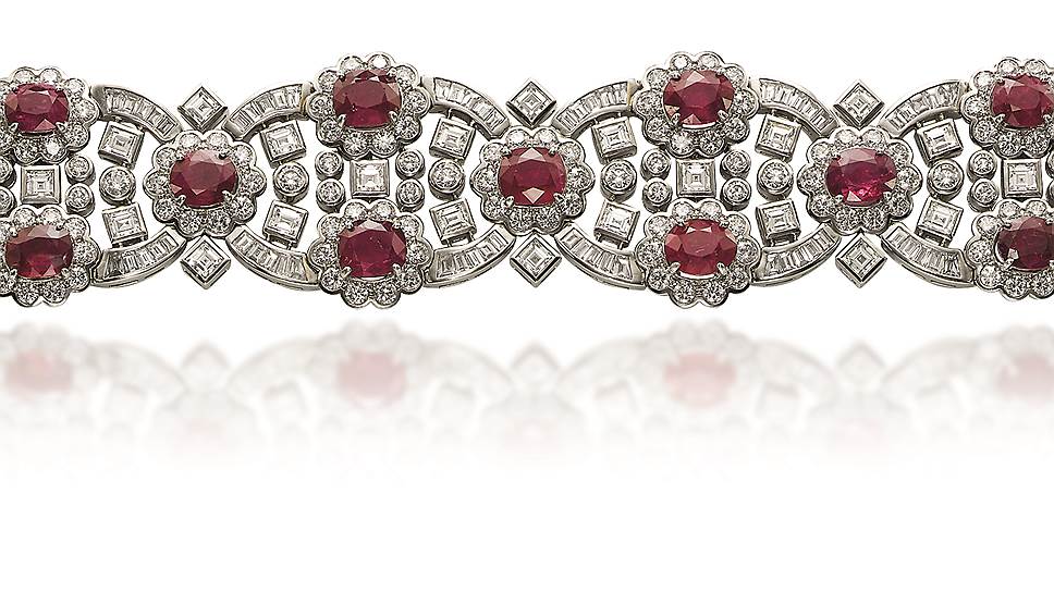 Браслет Harry Winston, рубины, бриллианты, эстимейт $126-189 тыс., Christie`s Magnificent Jewels 
