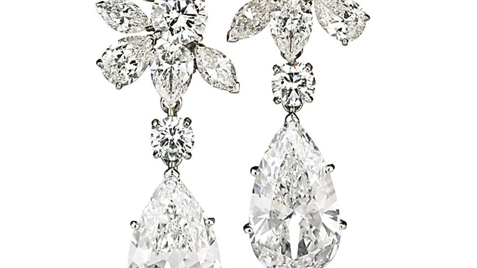 Серьги Van Cleef &amp; Arpels, бриллианты грушевидной огранки 7,60 и 7,57 карата, эстимейт $1-1,578 млн., Christie`s Magnificent Jewels